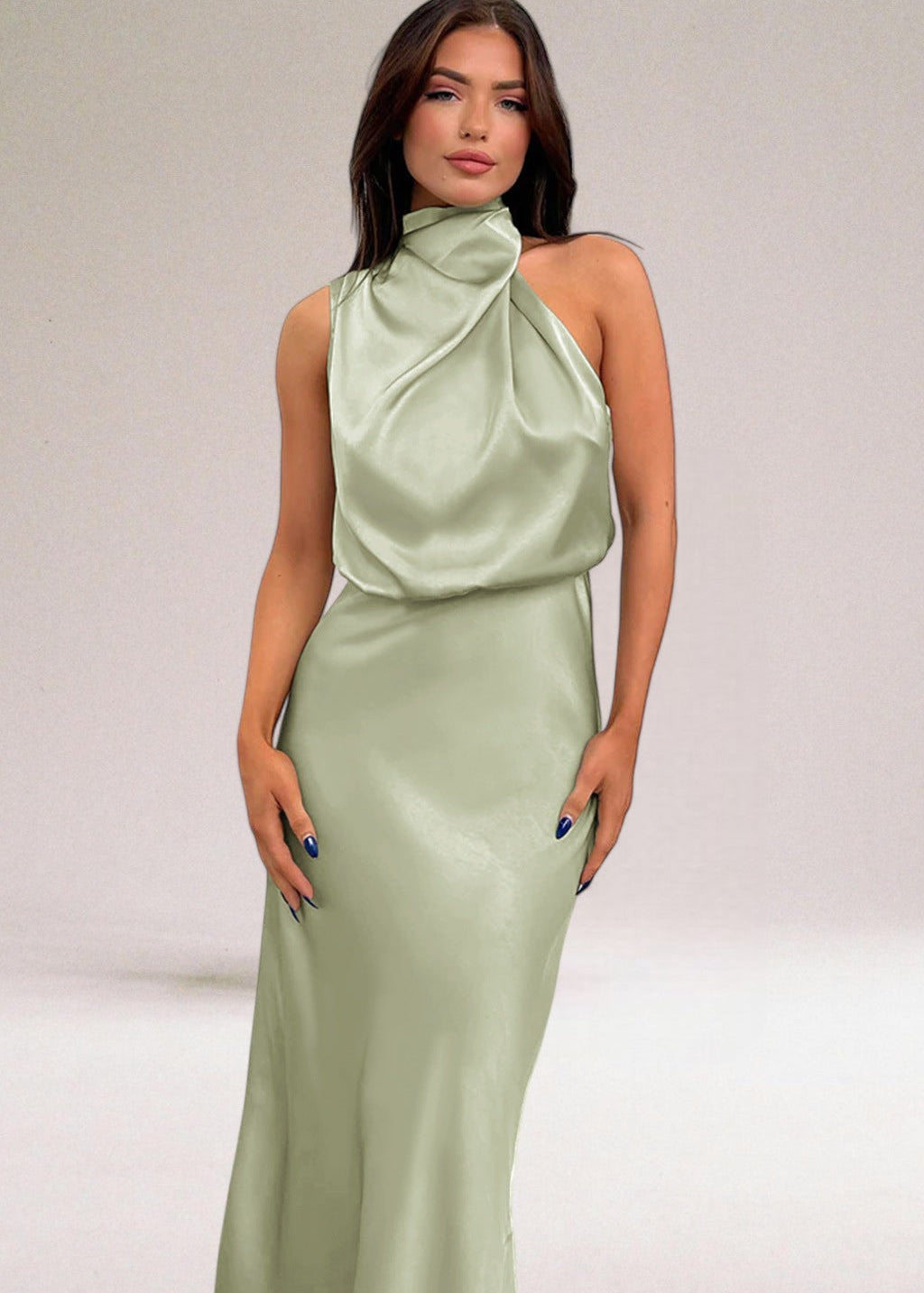 Flavia | Halter haljina od glamuroznog satena