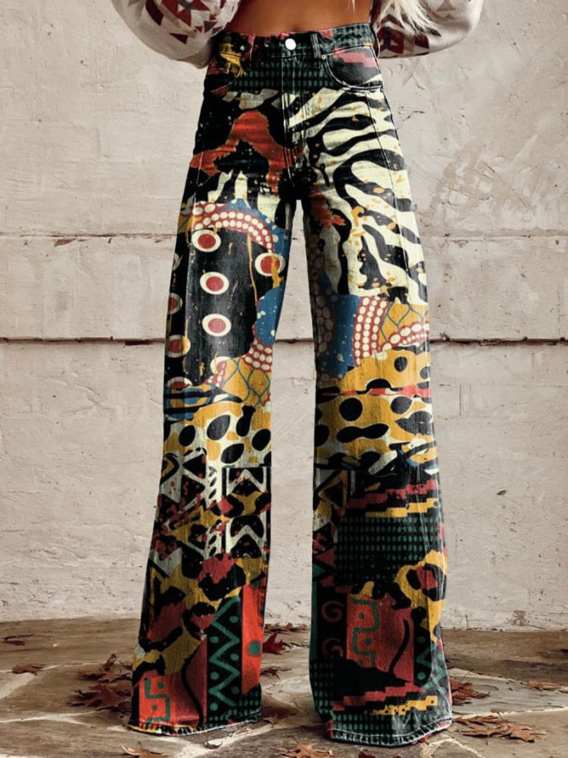 Élodie - Elegantne Široke Pantalone