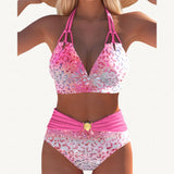 Sirena | Bikini Halter s Gradijentnim Leopard Printom
