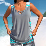 Márcia - Tankini s geometrijskim uzorkom