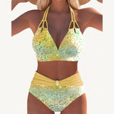 Sirena | Bikini Halter s Gradijentnim Leopard Printom