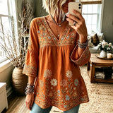 Bluza Vintage S Cvjetnim Uzorkom