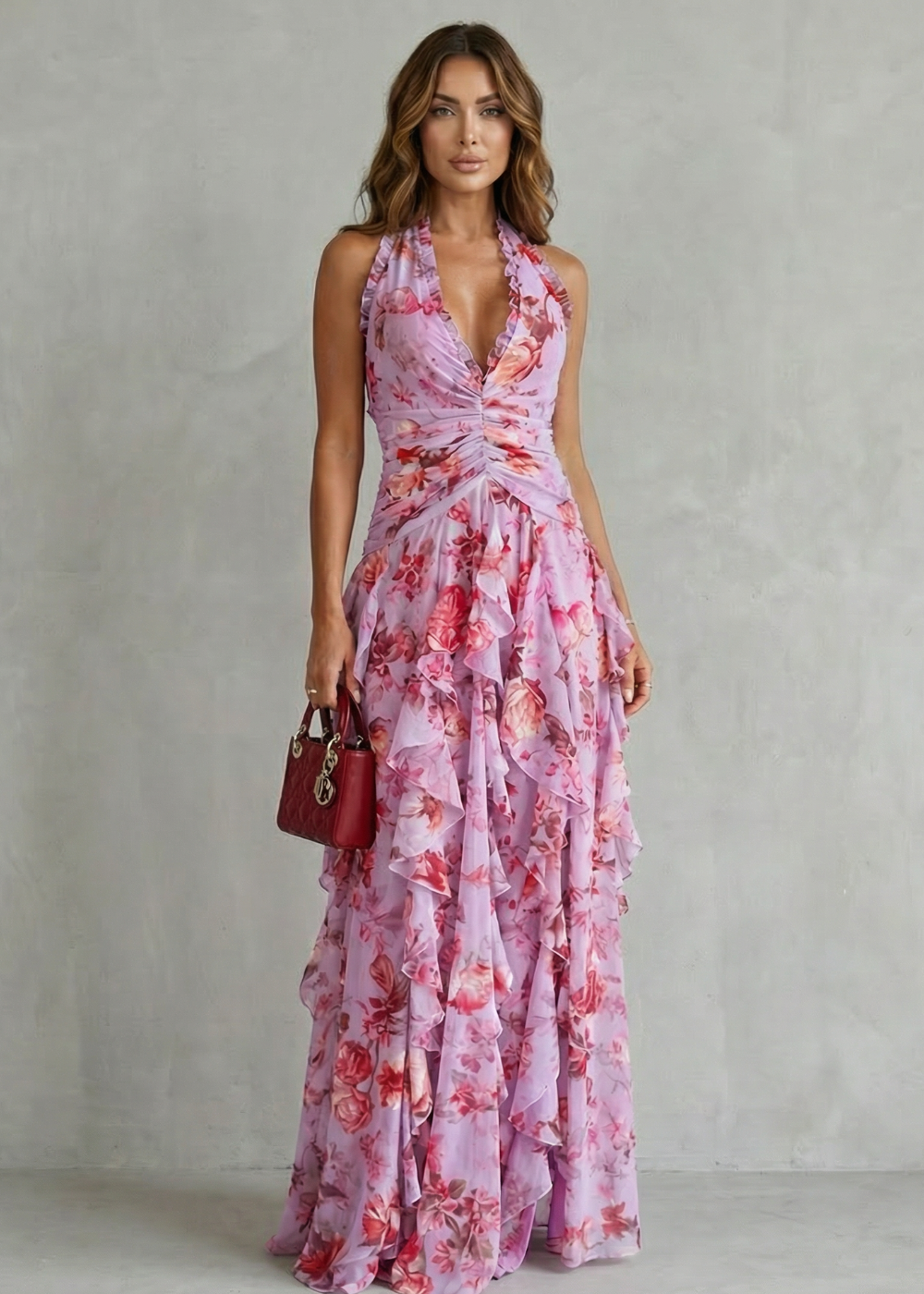 Belladina - Halter maxi haljina
