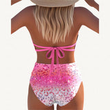 Sirena | Bikini Halter s Gradijentnim Leopard Printom