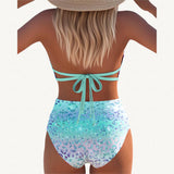 Sirena | Bikini Halter s Gradijentnim Leopard Printom