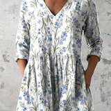 Jeanne | Duga Bluza s V-Izrezom