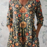 Celine | Duga Bluza s V-Izrezom