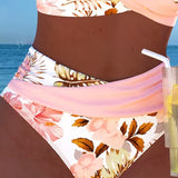 Hibisco | Cvjetni Bikini s Preklopom i Visokim Donjim Dijelom