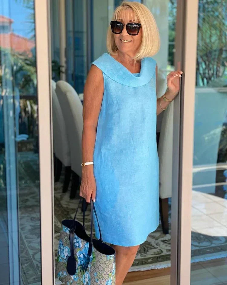 LOUISE -Elegantna haljina bez rukava s uskim krojem i laskavom siluetom