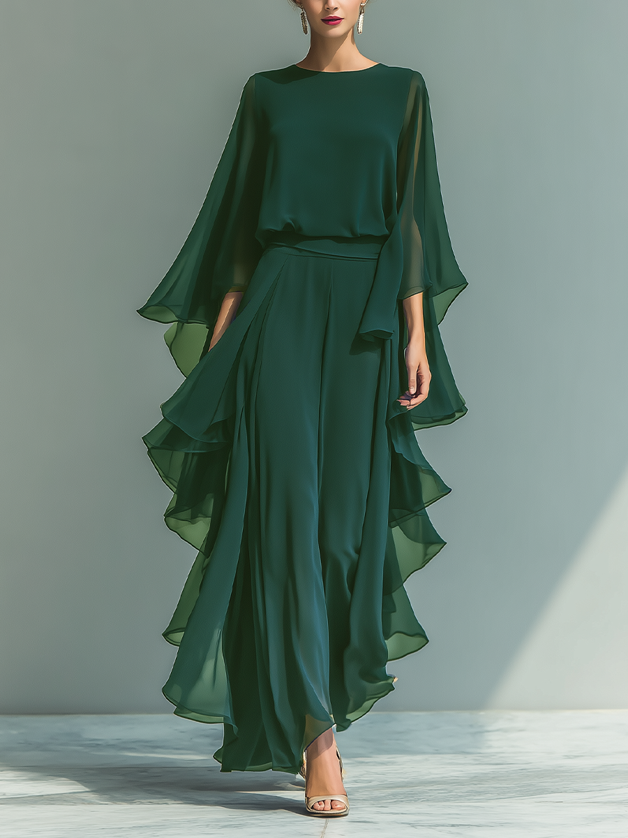 Celeste -Elegantni chiffon set