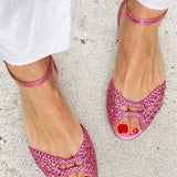 Isadora™ | Zlate Pletene Sandale