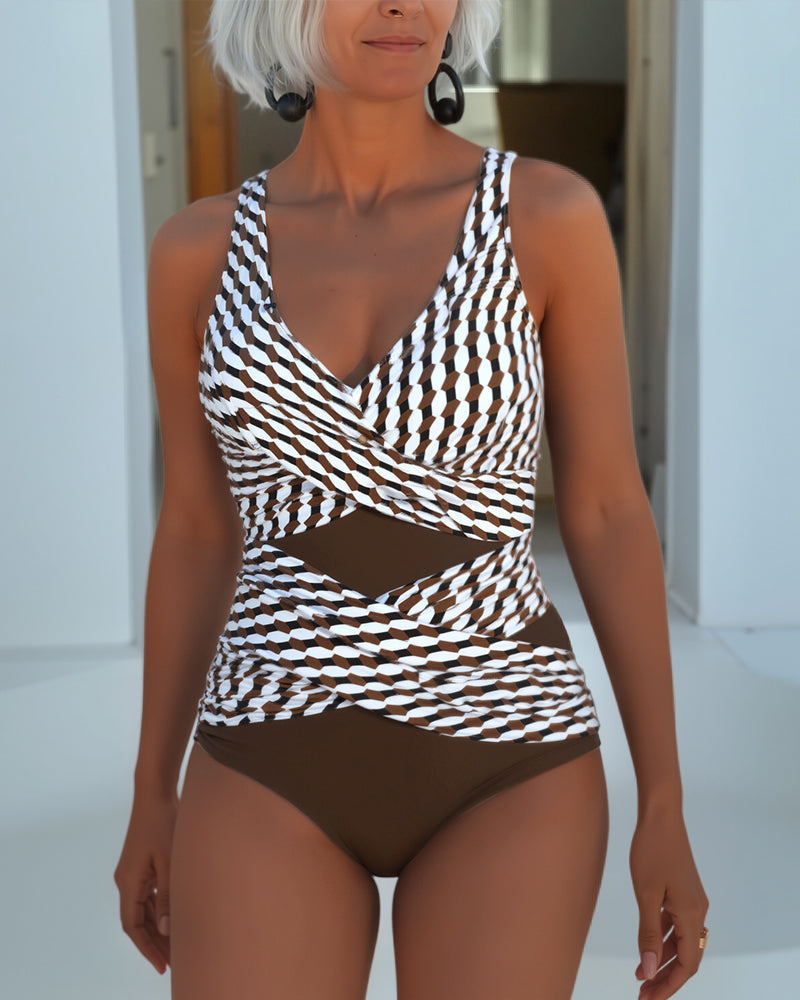 Cacao | Preklopni tankini s izrezom