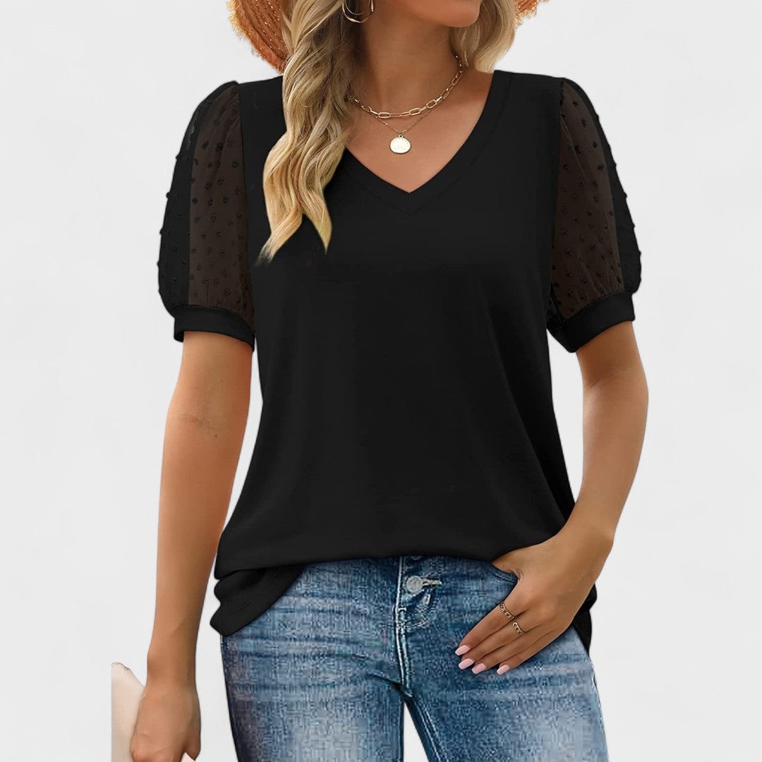 Carolina - Elegantna bluza s V izrezom