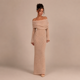 Sofija - Kratka Haljina Off-Shoulder s Teksturom