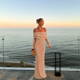 Sofija - Kratka Haljina Off-Shoulder s Teksturom