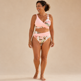 Hibisco | Cvjetni Bikini s Preklopom i Visokim Donjim Dijelom