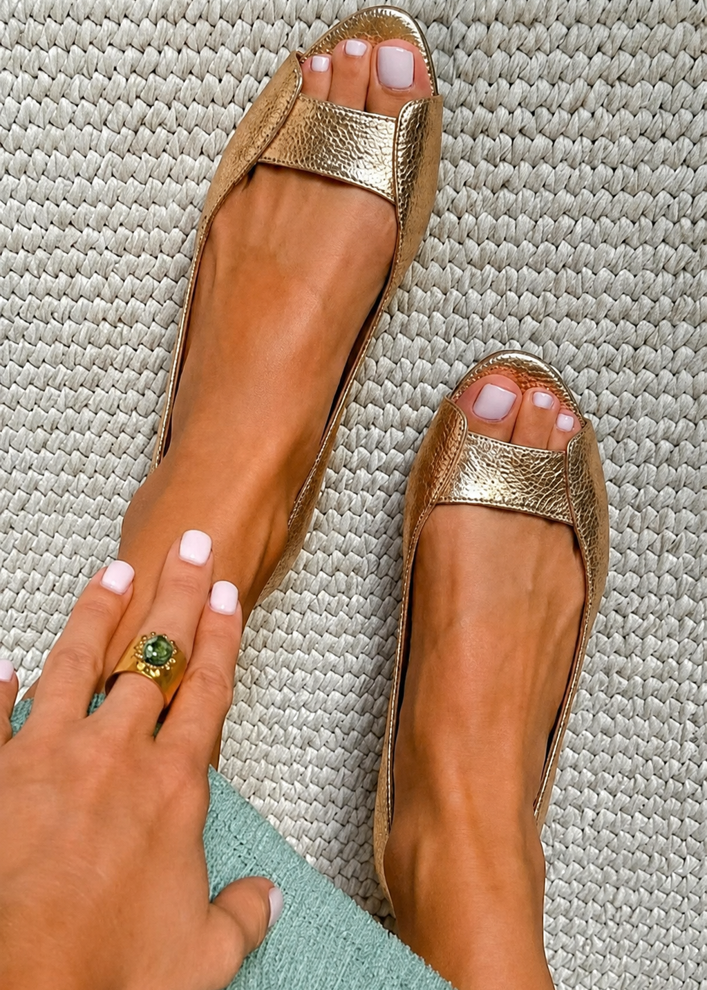 Adelina | Zlate Sandale Comfort Chic