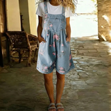 Judy | Denim Lavato Vintage s Osjećajem Mekanog Pamuka Cvjetna Kombinezon