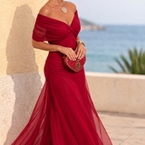 Olivia - Elegantna duga svečana haljina sa V-izrezom