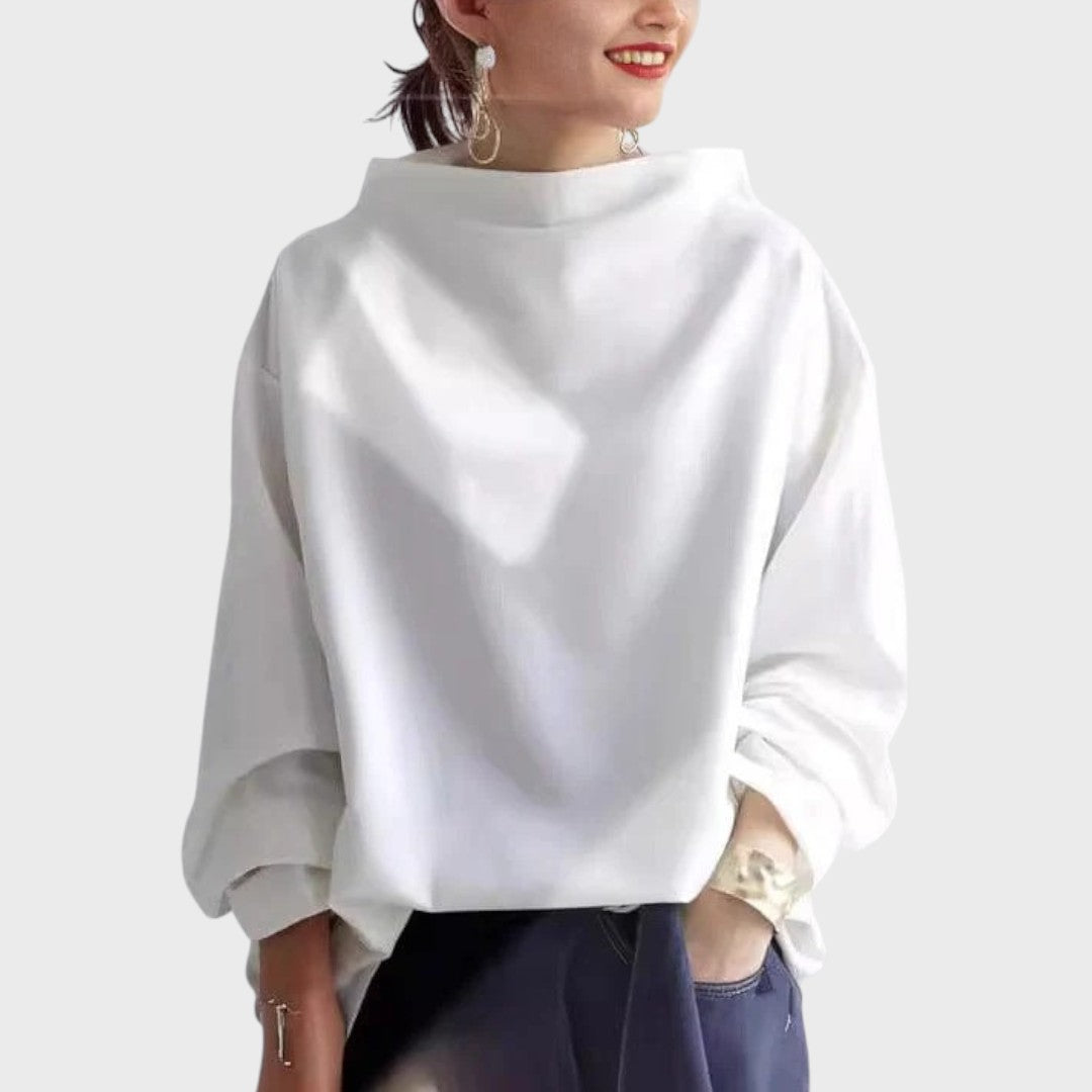 Elly | Top Tricot Weichi sa Visokim Ogrlicom