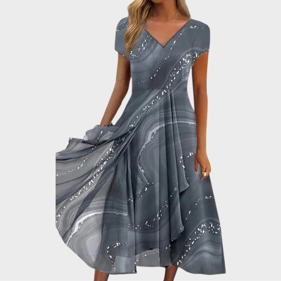 Isha | Elegantan Midi Haljina sa V Izrezom