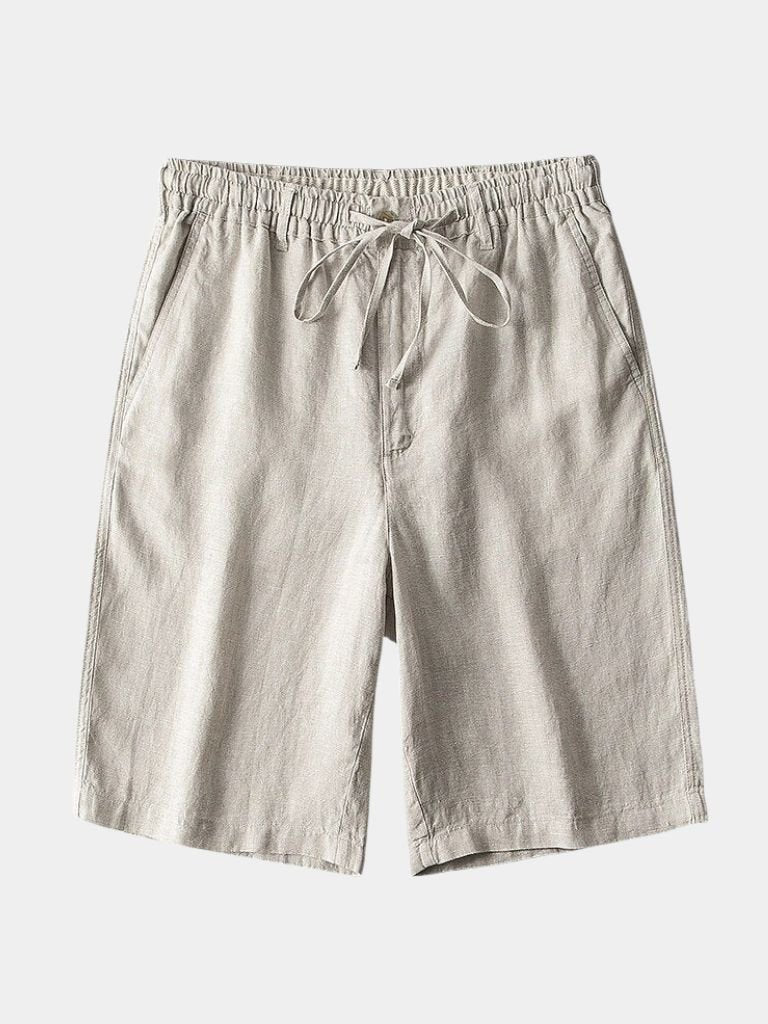 Mikkel™ | Sive Lino Šortse