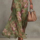 Livia | Elegantna Maxi Halter Haljina s Cvjetnim Uzorkom