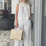 Trinidad™ | Bijeli Set Bluze i Širokih Hlača