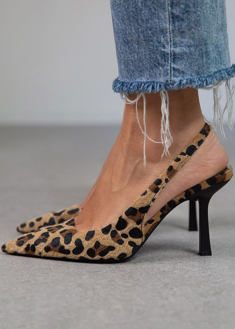 Liorina - Kaki salonke sa leopard printom i špicastim vrhom