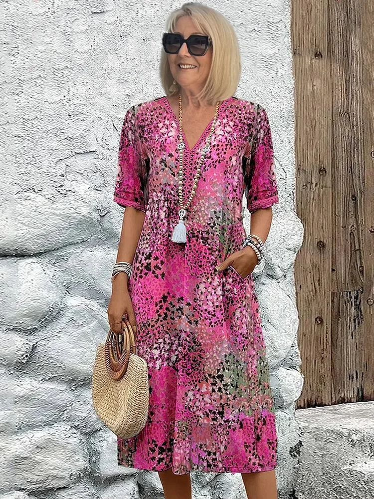 Anthea - Elegantna cvjetna midi haljina