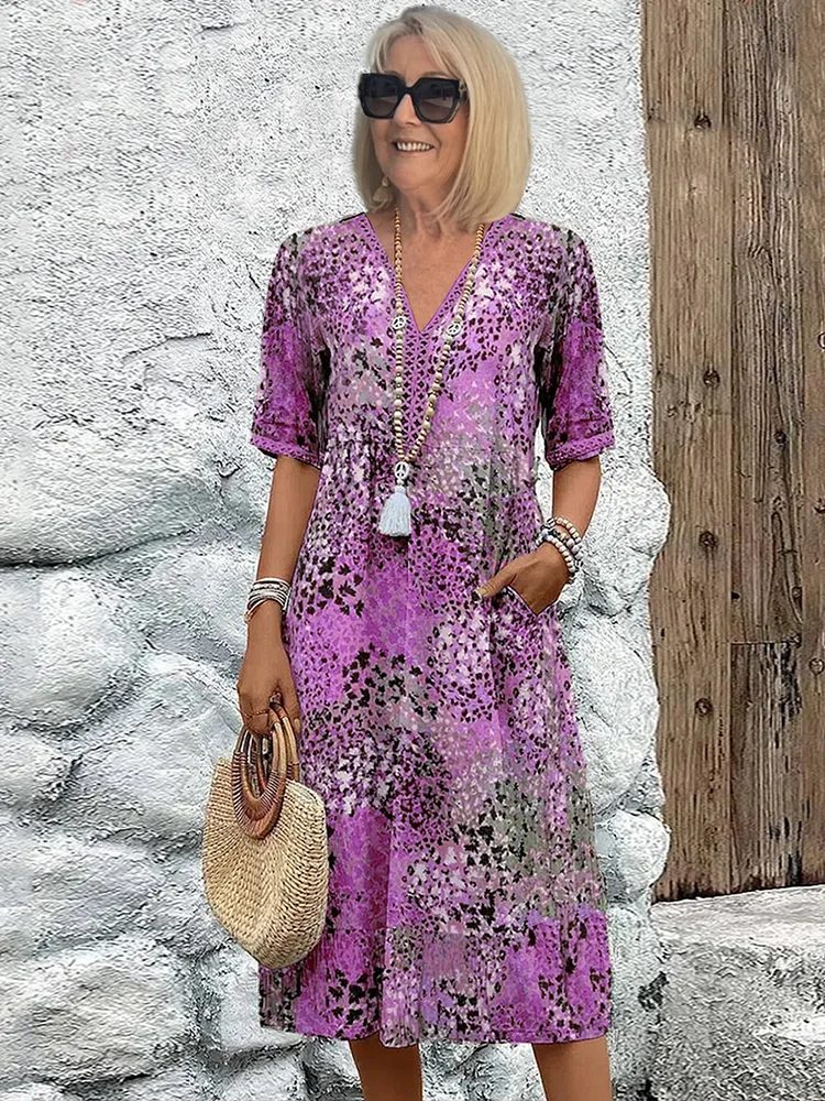 Anthea - Elegantna cvjetna midi haljina