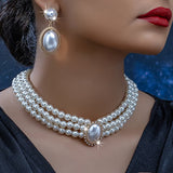 Vintage biserna ogrlica set