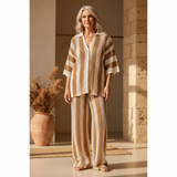Zenaida™ | Kontrastni Krojeni Kimono i Hlače