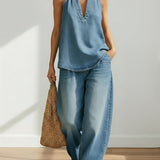 Ivy | Set Gemellare Denim Efekt Vintage Peršani