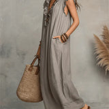 Korina - Lepršava Lanena Boho Maxi Haljina