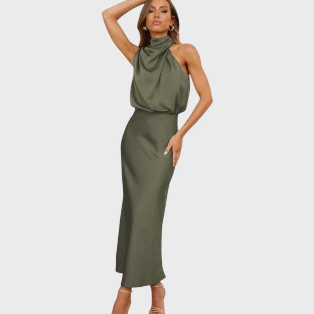 Benthe | Midi Haljina sa Off-the-Shoulder Dizajnom