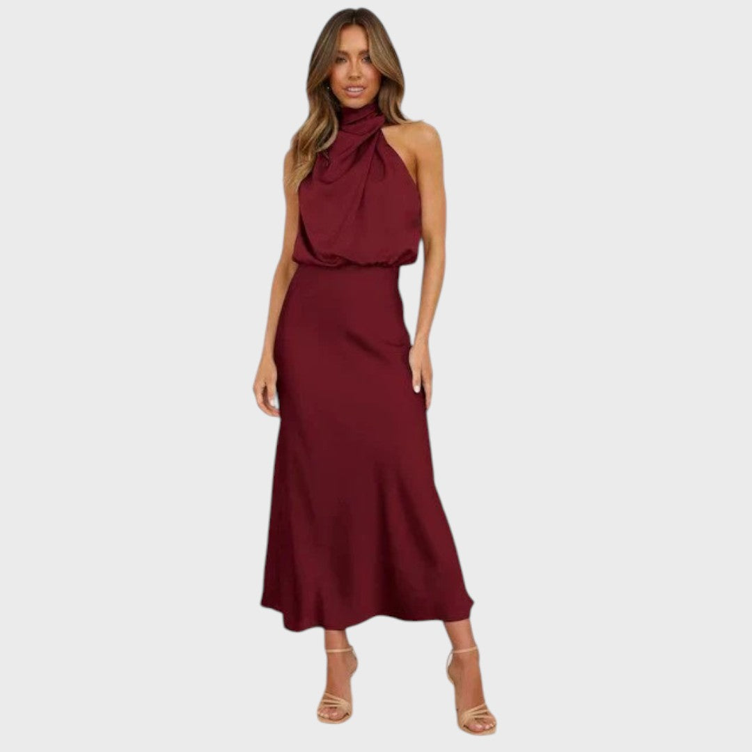 Benthe | Midi Haljina sa Off-the-Shoulder Dizajnom